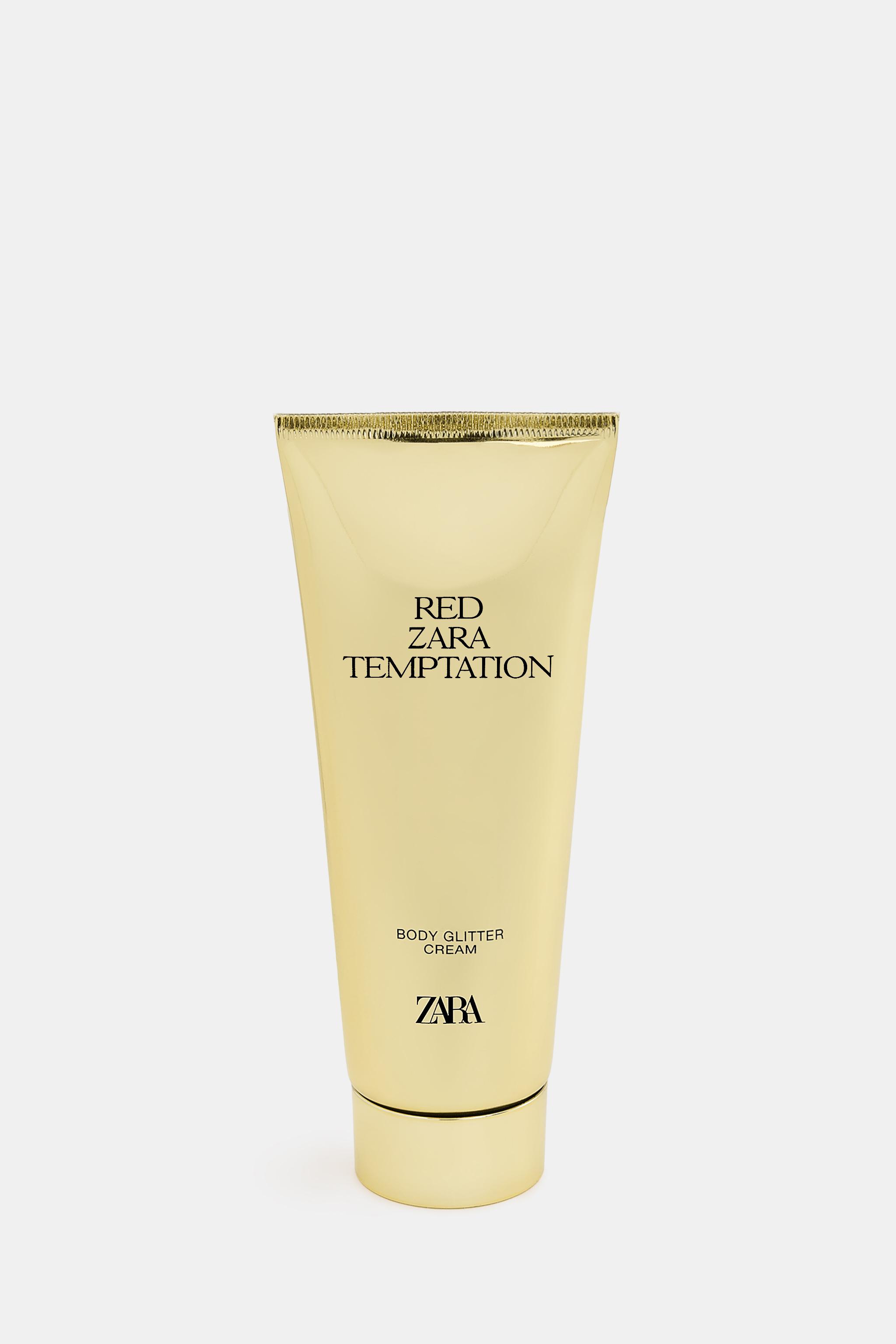 RED ZARA TEMPTATION BODY GLITTER CREAM 100ML (3.4 FL. OZ).